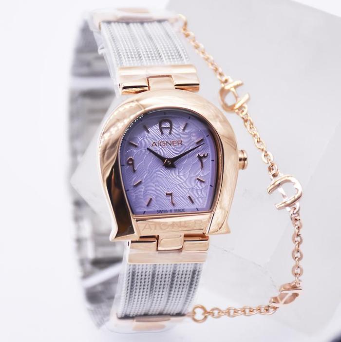 AIGNER A115264 - Jam Tangan Wanita Analog ORIGINAL - Plat Purple
