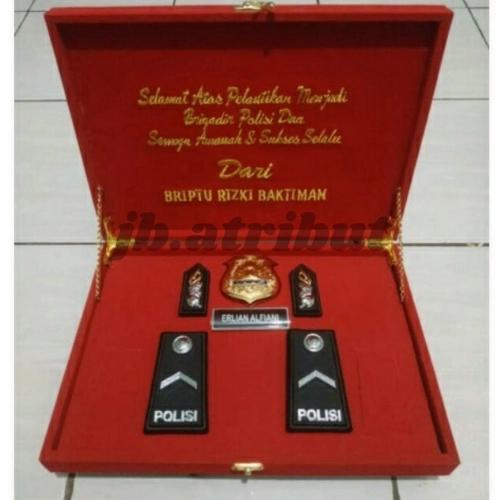pangkat polisi bripda PDH box set custom ucapan
