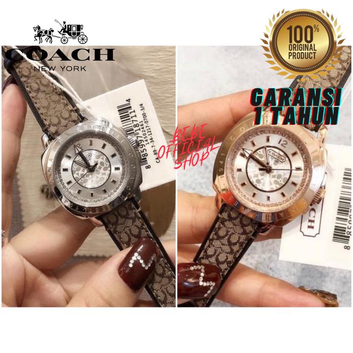 [ORIGINAL] Jam Tangan COACH Leather Silver / Jam Tangan Wanita Coach