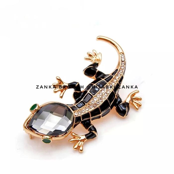 bros cicak kadal lizard brooch