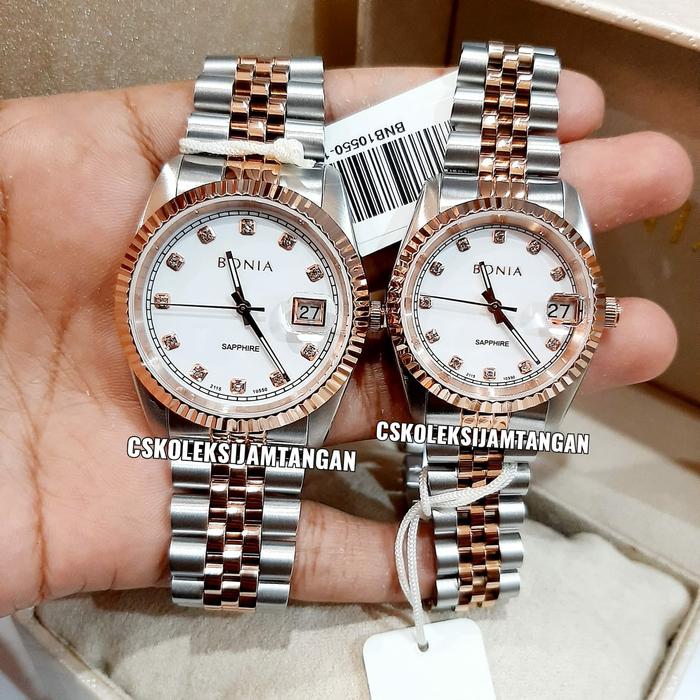 JAM TANGAN COUPLE BONIA BNB10550-1617 & BNB10550-3617 SAPPHIRE ORIGINA