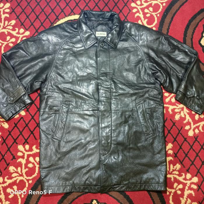 JAKET KULIT SEKEN IMPORT PRIA MODEL kancing