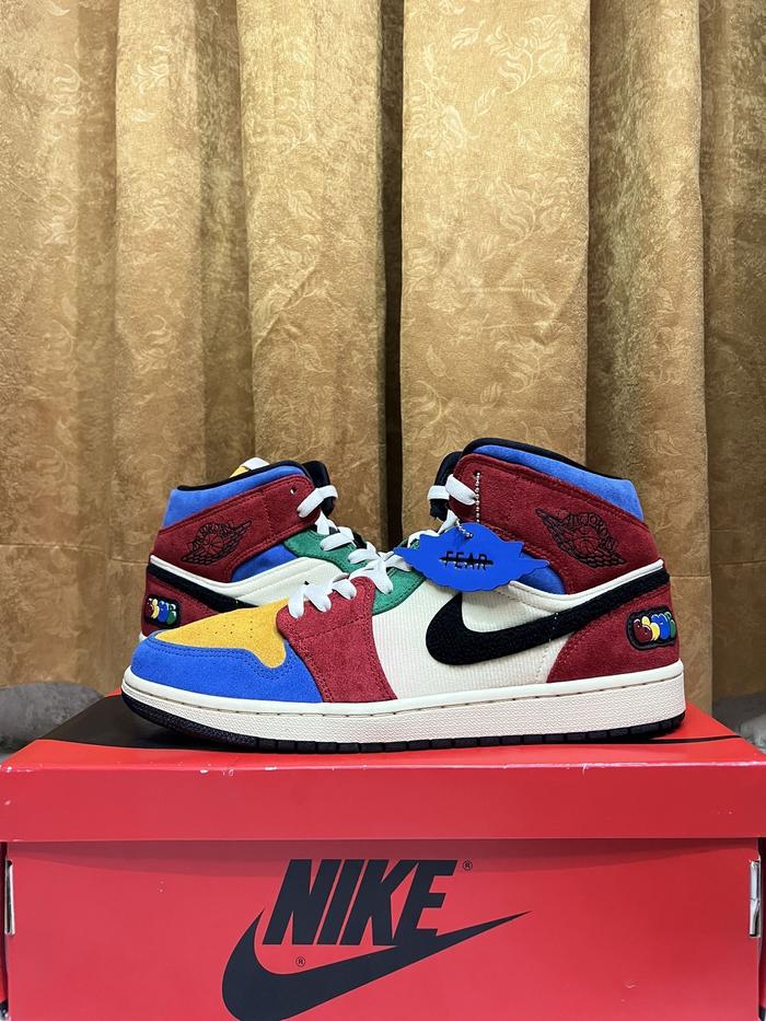 Air Jordan 1 Mid Fearless Blue The Great Authentic Original 100%