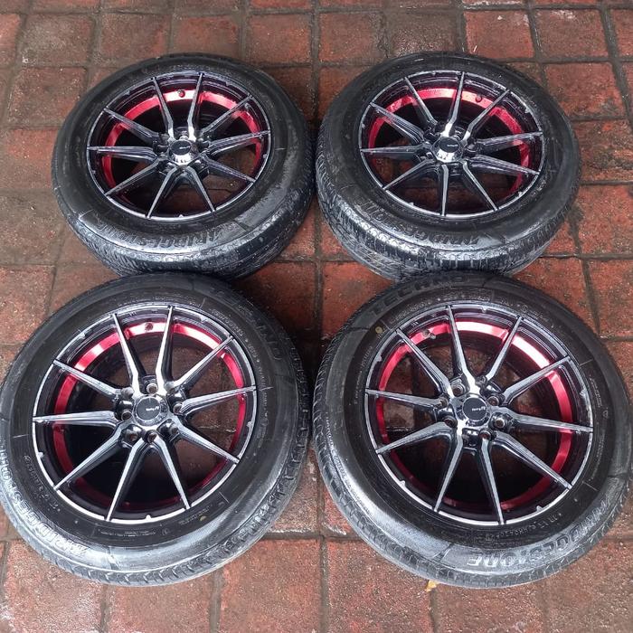 VELG SEKEN BEKAS MOBIL RACING R RING 15+ BAN BRIDGESTONE AVANZA XENIA