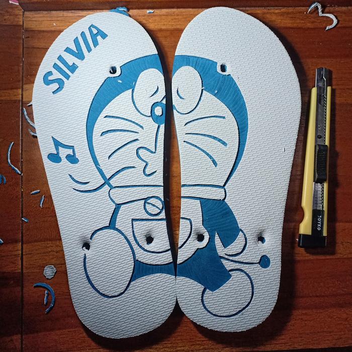 sandal swallow ukir gambar tulisan nama bisa request
