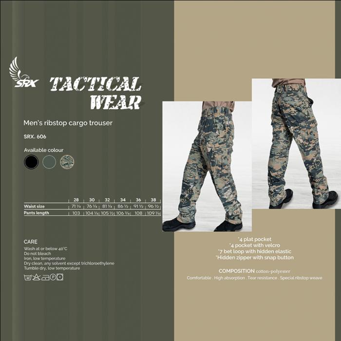 Toko Sritex Men's Ribstop Cargo Trouser SRX 606 / Celana Cargo