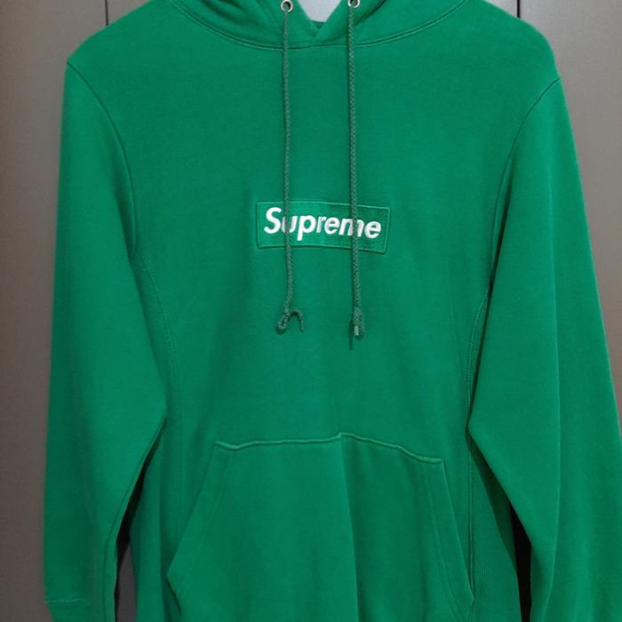 Supreme Boxlogo Green Hoodie M