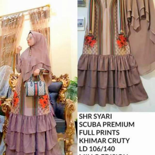 baju gamis shr wanita ori