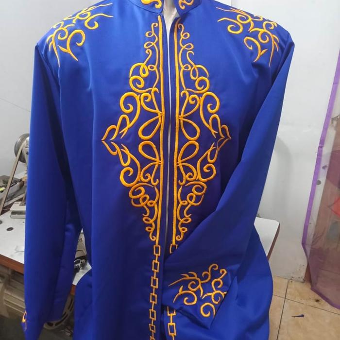 jubah luaran habaib ustad bordir pengantin india lebaran muslim pria