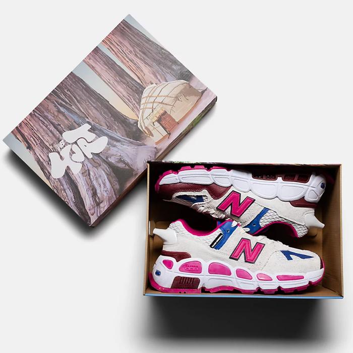 Original New Balance 574 Yurt x Salehe Bembury Pink Blue