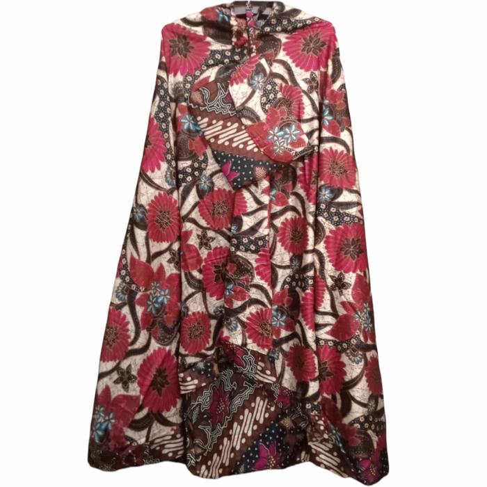 mukena batik jumbo oleh oleh jogja solo alat sholat rukuh telekung