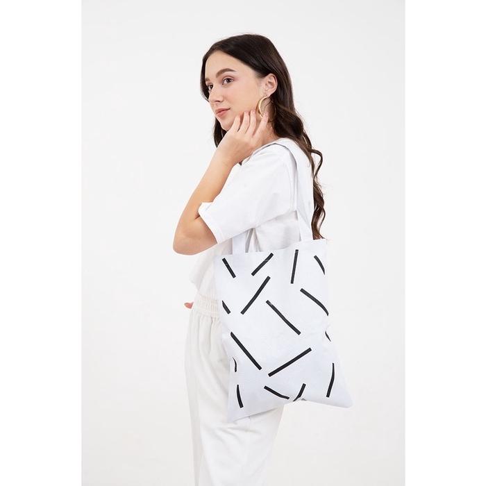 Berrybenka Tote Bag Kara White Tas Jinjing Belanja Original Wanita