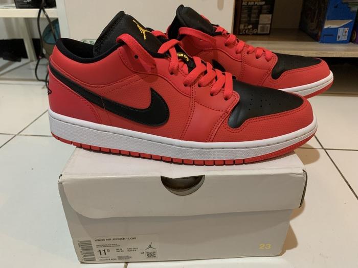 air jordan 1 low siren red original