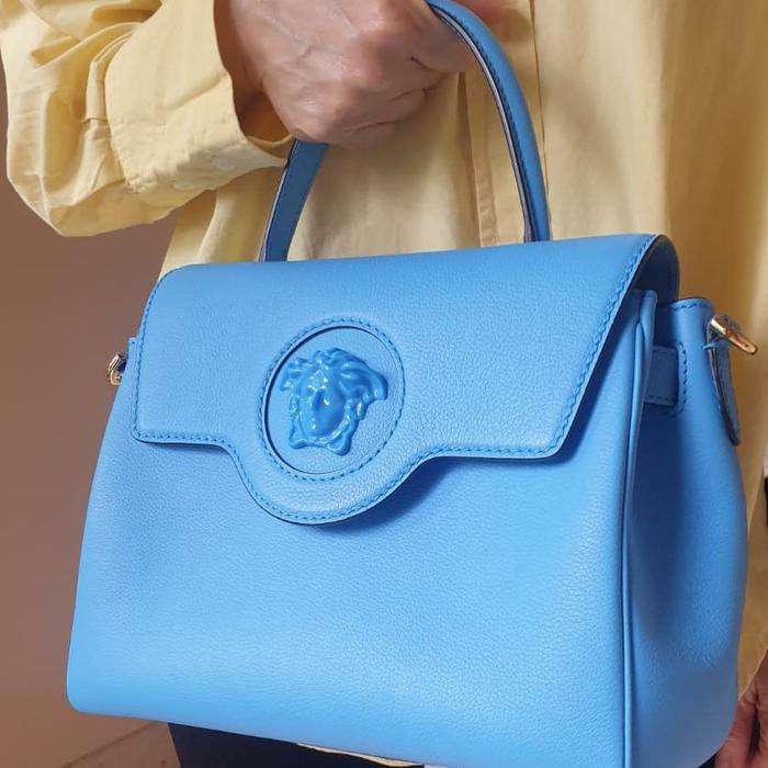 Versace bag, Original, Biru, Branded goods asli, Preloved like new