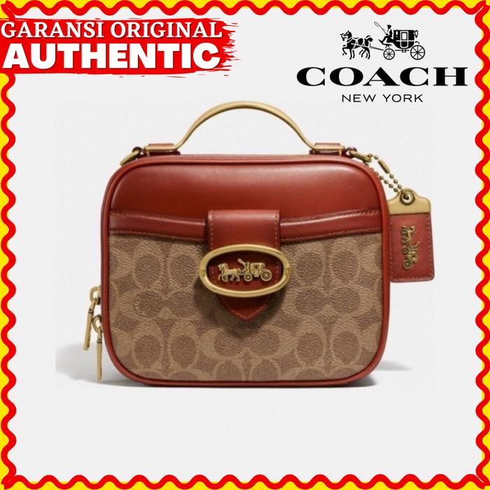 Tas Coach Riley Lunchbox Bag In Signature Wanita Original Branded