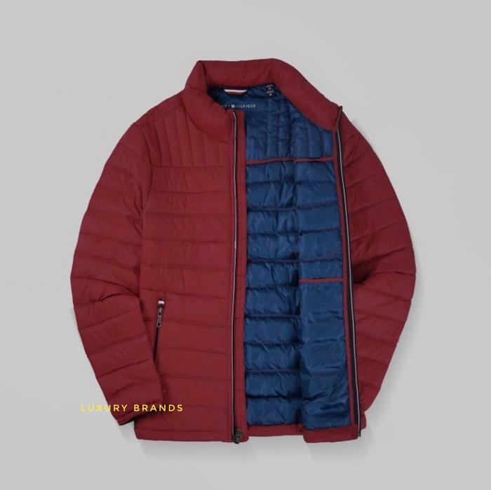 Jaket Bulu Angsa TOMMY HILFIGER Ultra Loft Puffer Maroon Original