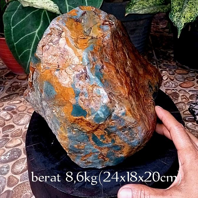 batu bongkahan pancawarna hijau Garut (047)