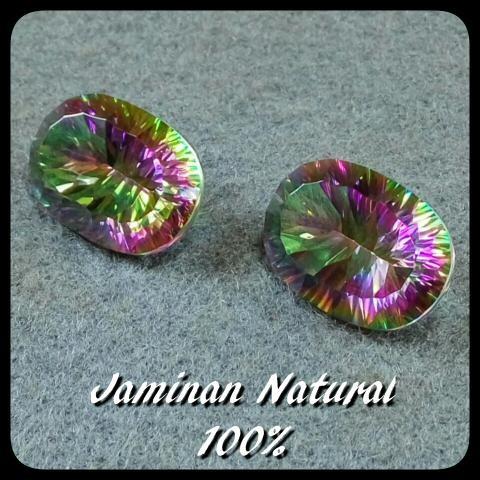 BATU PERMATA NATURAL MYSTIQUE QUARTZ RAINBOW SUPER COLOR BIG SIZE