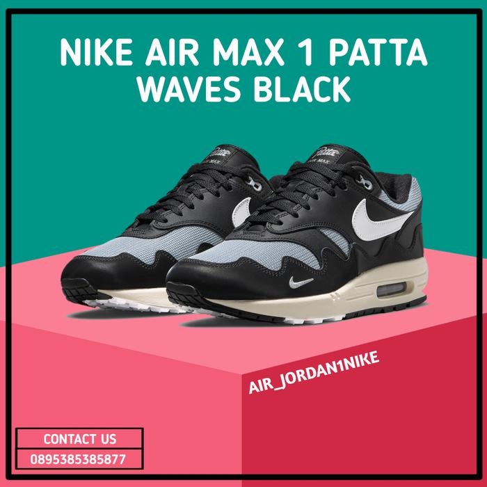 Sepatu Nike Air Max 1 Patta Waves Black