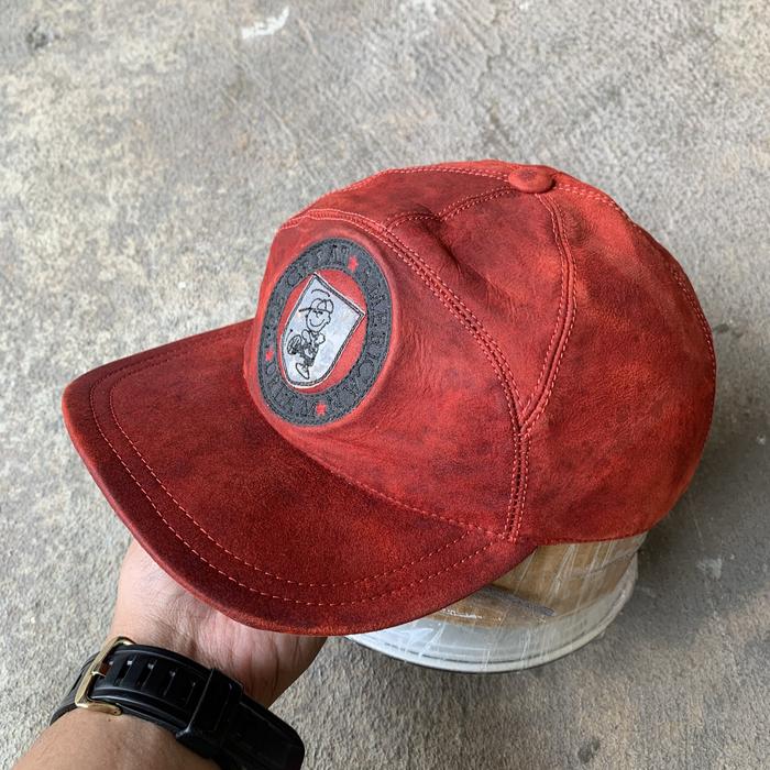Five panel hat -Iceberg leather made in Italy- Size osfa