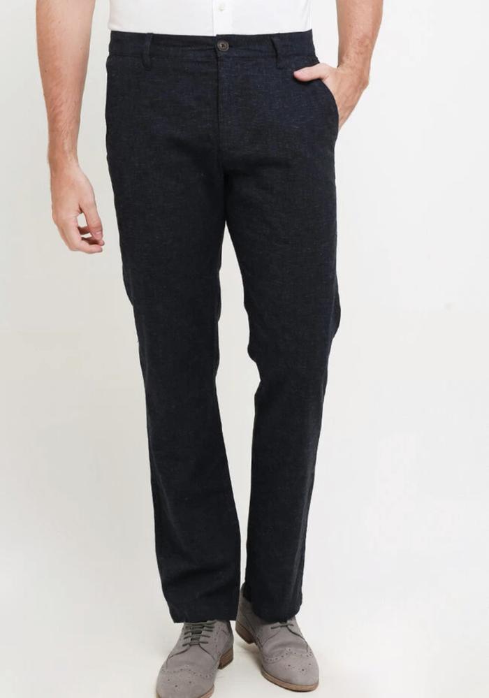 GIORDANO Original Men's Linen Pants Celana Panjang Linen Pria