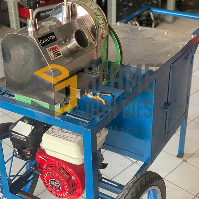 Gerobak Tebu Lengkap Engine dan Gilingan Tebu