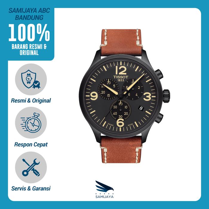 Jam Tangan Pria Tissot Chrono XL T116.617.36.057.00 Leather Ori & Resm