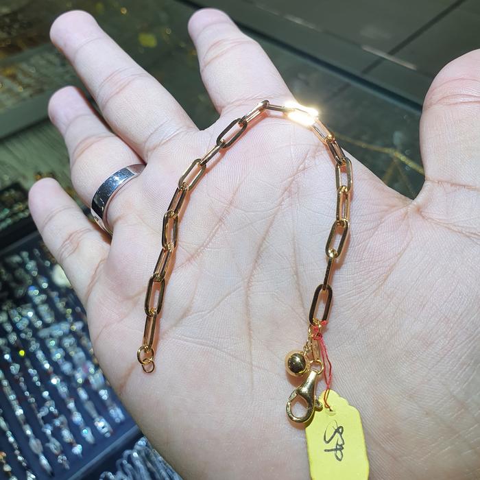 gelang paperclip emas 700