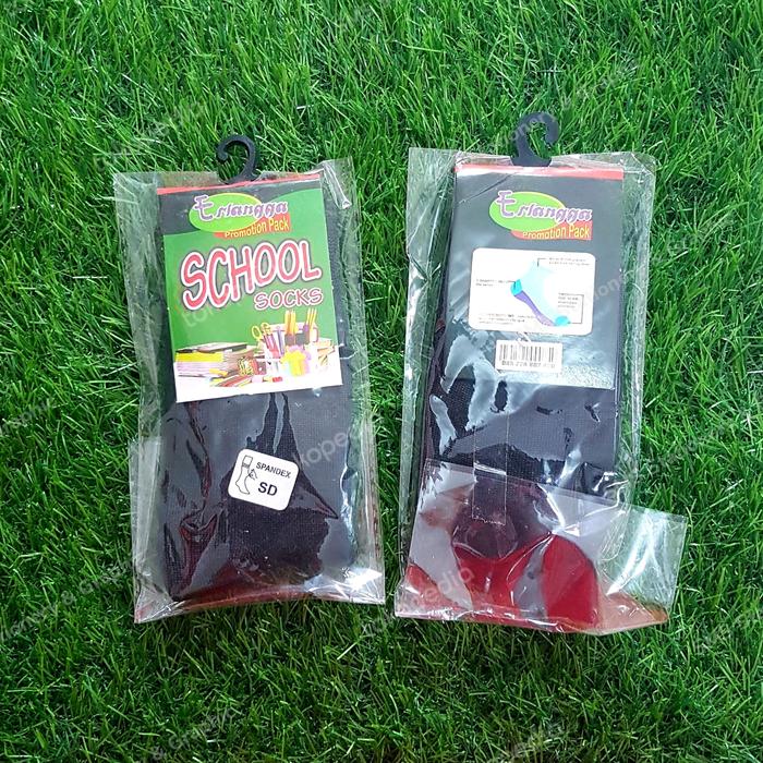 KAOS KAKI SD HITAM ERLANGGA SOCKS GROSIR MURAH