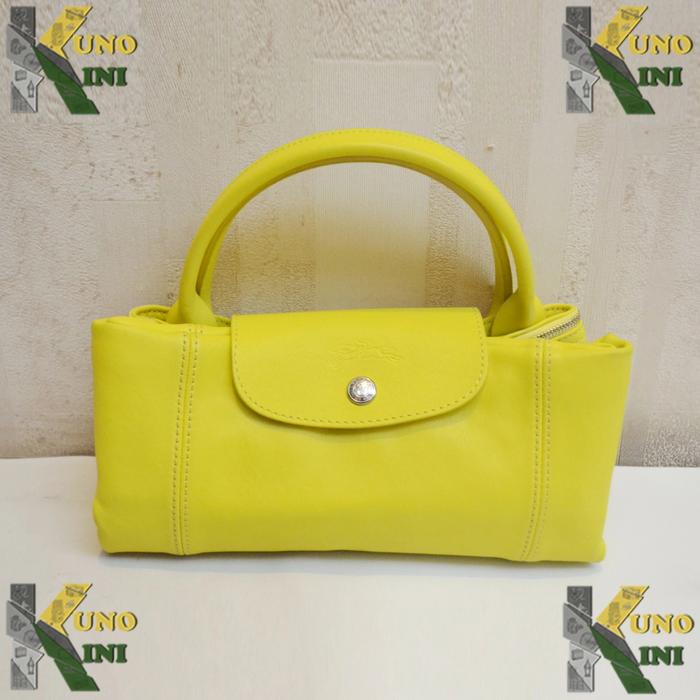 TAS KULIT LONGCHAMP KUNING (Original) - Preloved, from U.S.A