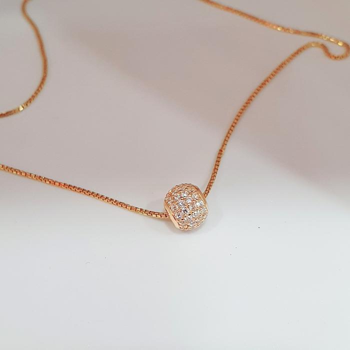 kalung + liontin bola model terbaru emas asli kadar 375
