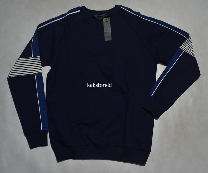 Sweater Pria Details Navy SDP 09 ORIGINAL & REAL PICTURE