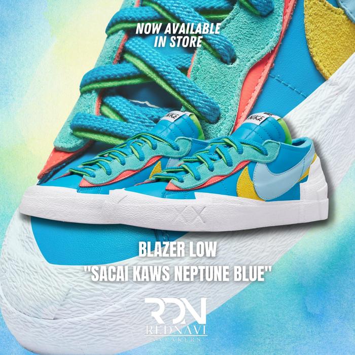 Nike Blazer Low Sacai Kaws Neptune Blue Original