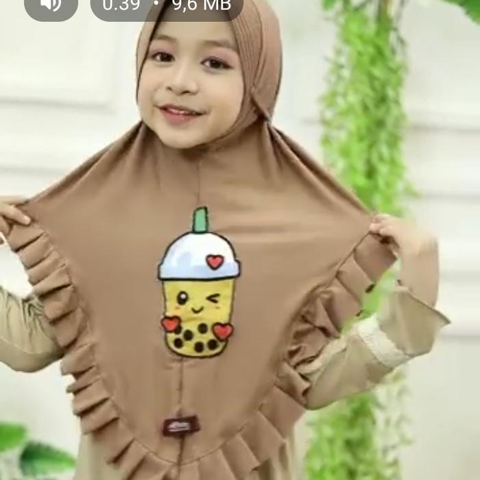 JILBAB BOBA LED NYALA VIRAL/HIJAB BOBA INSTAN ANAK LUCU