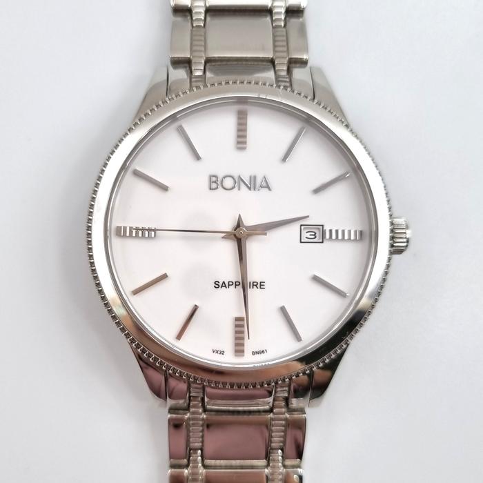 SALE! Bonia BN961 Sapphire White Dial Stainless Steel Men's Watch