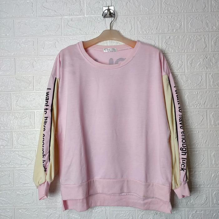 CREWNECK SWEATER THRIFT BABY PINK
