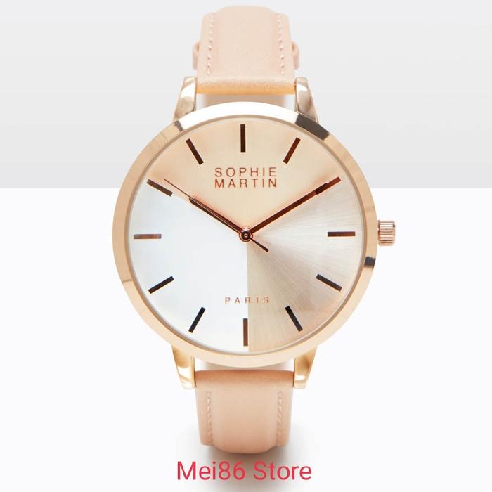 Jam Tangan Analog Wanita Hisha Pink Anti Air 1 ATM Sophie Paris