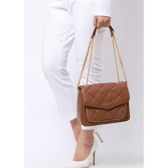 MK Regina Woven Medium Brown