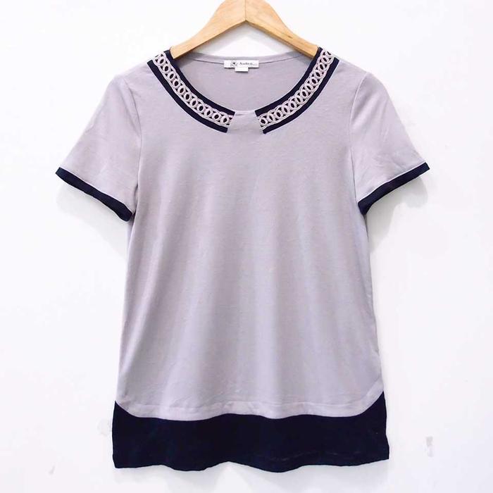 BS557 SIZE M ANDIS'N GRAY NAVY PREMIUM BAJU ATASAN WANITA PRELOVED