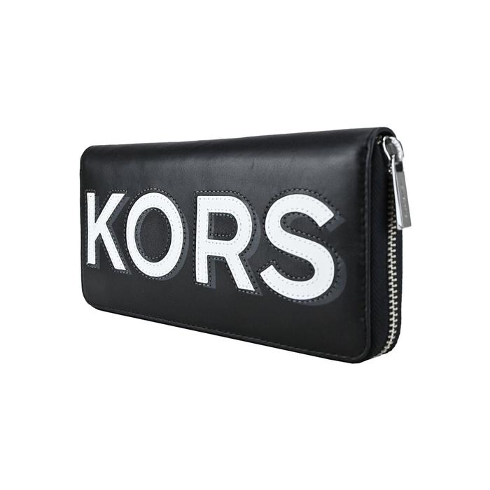 Dompet Wanita Branded MK Cooper Zip Around Wallet - Black