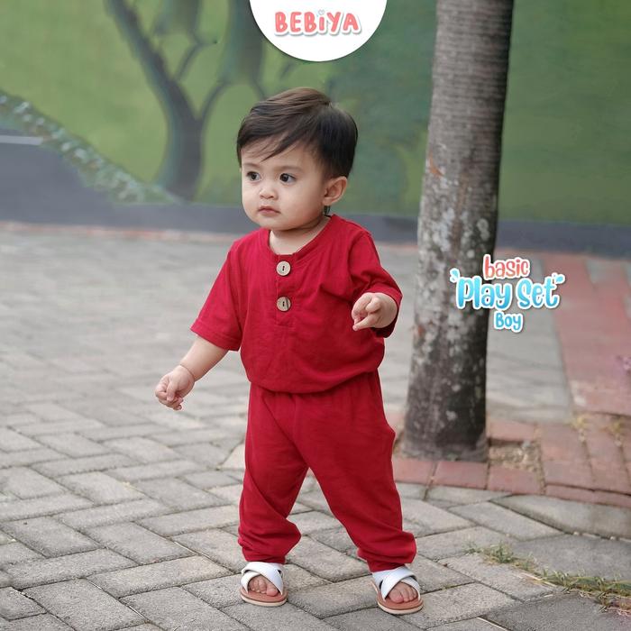 PLAYSET BASIC ANAK LAKI-LAKI /SETELAN BAJU MAIN ANAK USIA 8-12 BULAN