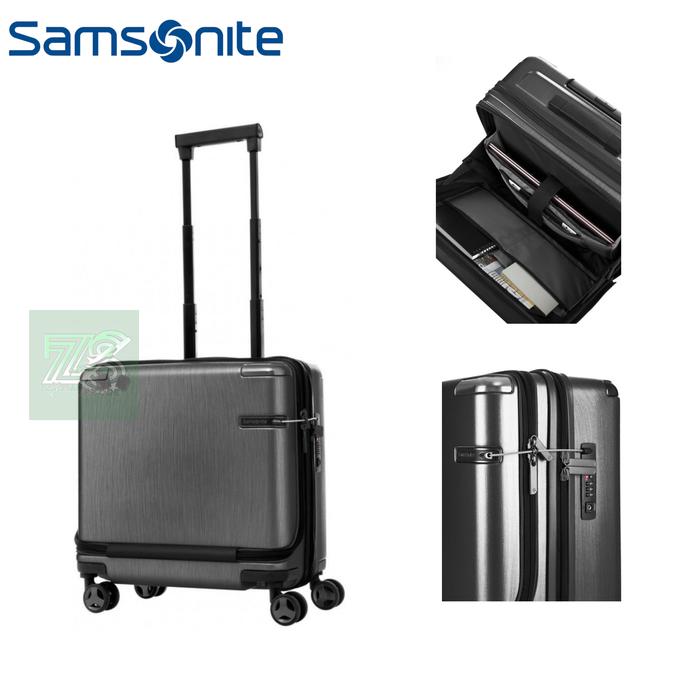 Koper Samsonite Evoa Rolling Tote Front Pocket 18 inch - Brushed Black