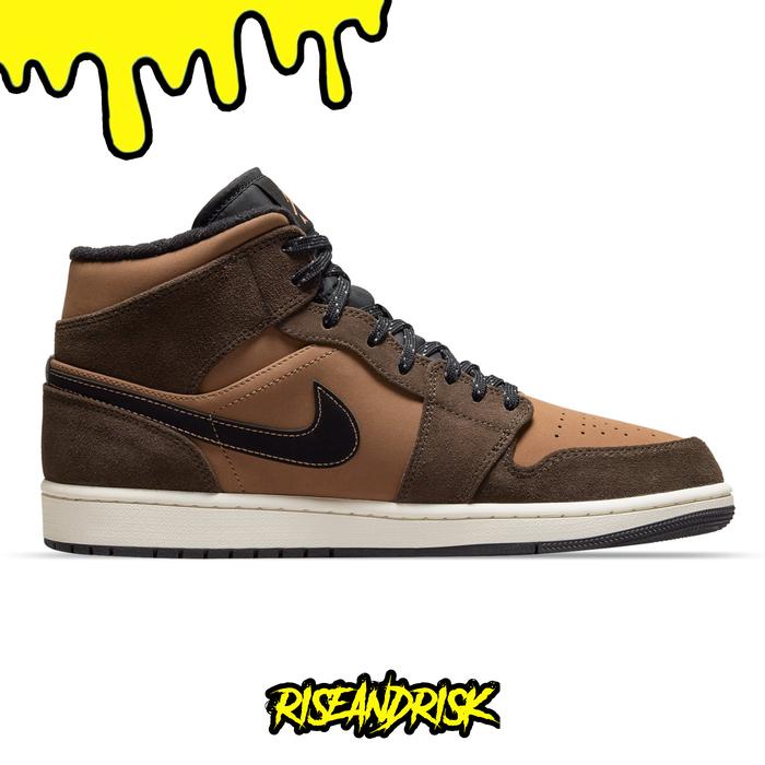 Nike Air Jordan 1 Mid Dark Chocolate / Crimson Bliss Original