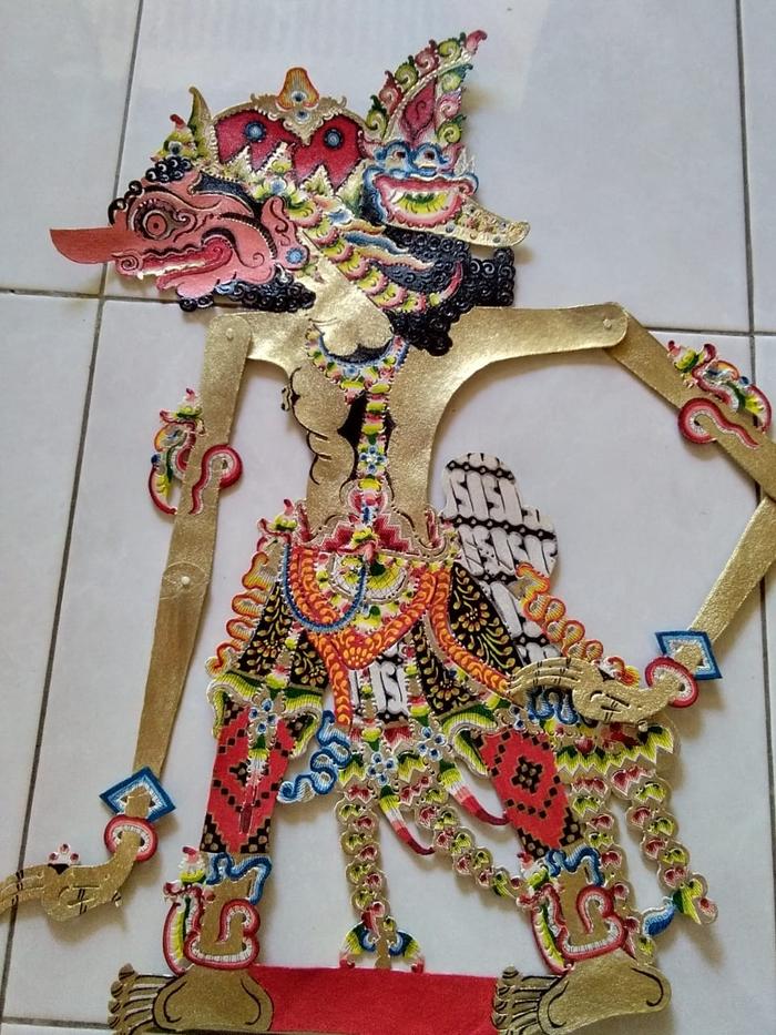 DURSASANA Wayang Kulit Asli Yogyakarta Handmade Standar Pedalangan dengan Gagang Bambu & Teknik Paha