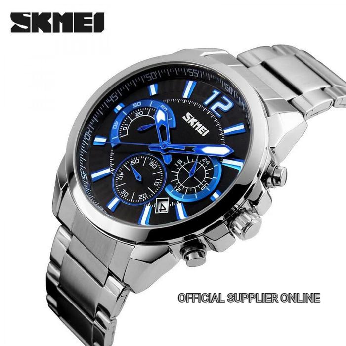 JAM TANGAN SKMEI STAINLES RANTE ANTI AIR WATERPROOF ORIGINAL TERBARU