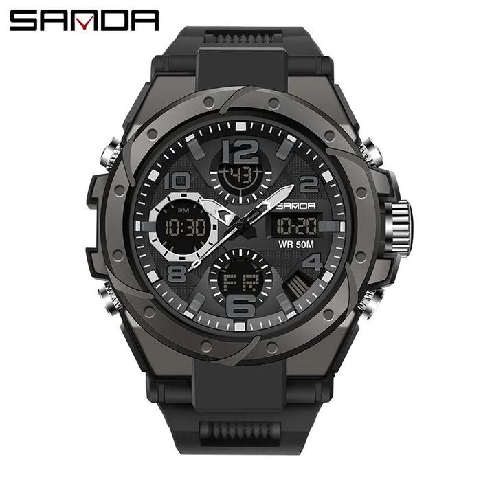 Jam Tangan Digital Sanda Original DualTime