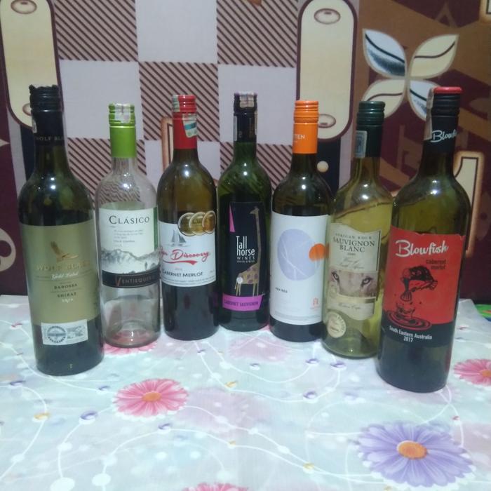 BOTOL BEKAS WINE CAMPUR/RANDOM, 700/750ml