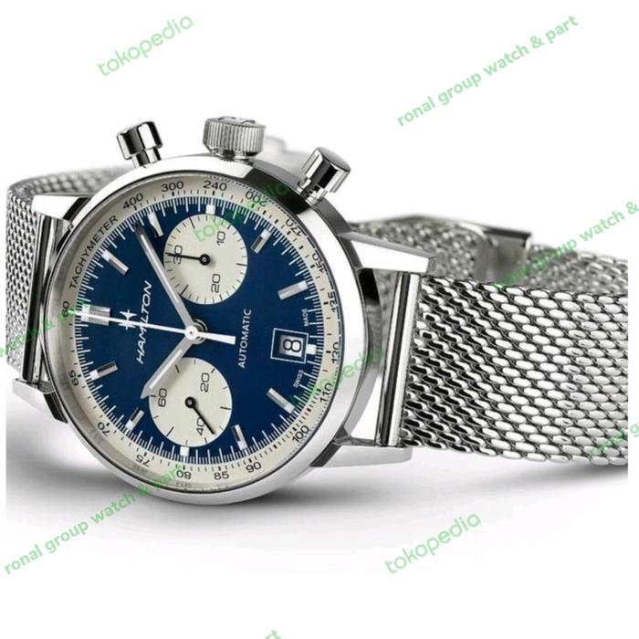 RANTAI | BRACLET JAM HAMILTON INTRA-MATIC CRONO METER STELL COMBINE