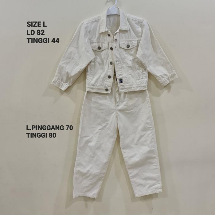 431. (Preloved) 1SET POPEYE OFFICIAL STORE CELANA PANJANG +JAKET JEANS
