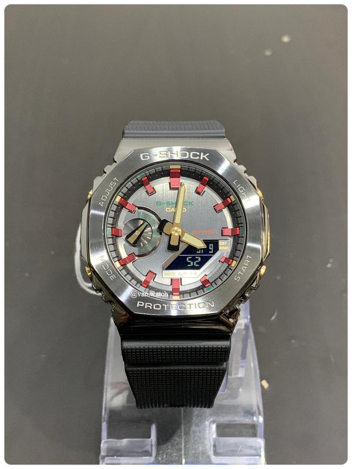 Casio Gshock GM 2100CH-1A Forged Stainless Steel Bezel ORIGINAL